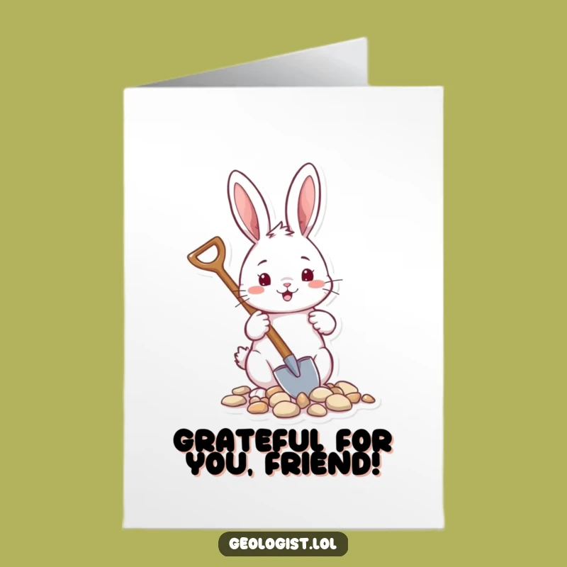 Free Printable Thank You Card: Rabbit Thanking You for a Little Something Special